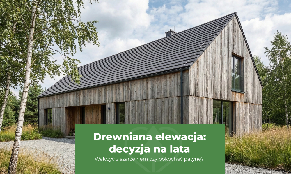 drewniana elewacja szara patyna