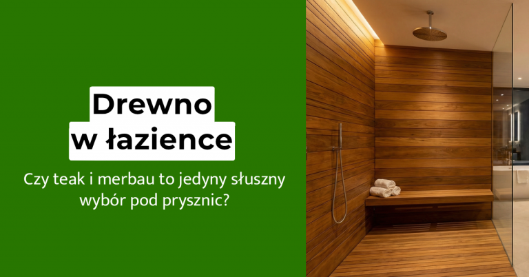 drewno w łazience